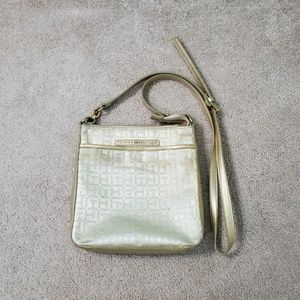 Tommy Hilfiger Crossbody Bag Gold and Silver, Adjustable Strap